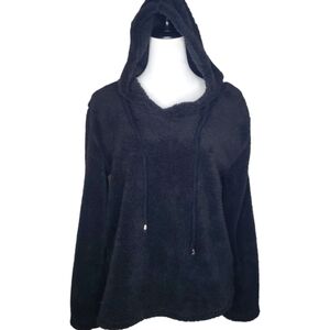 🦋Yu Yu Dress Plus Size Super Plush & Cozy Black Hooded Pullover